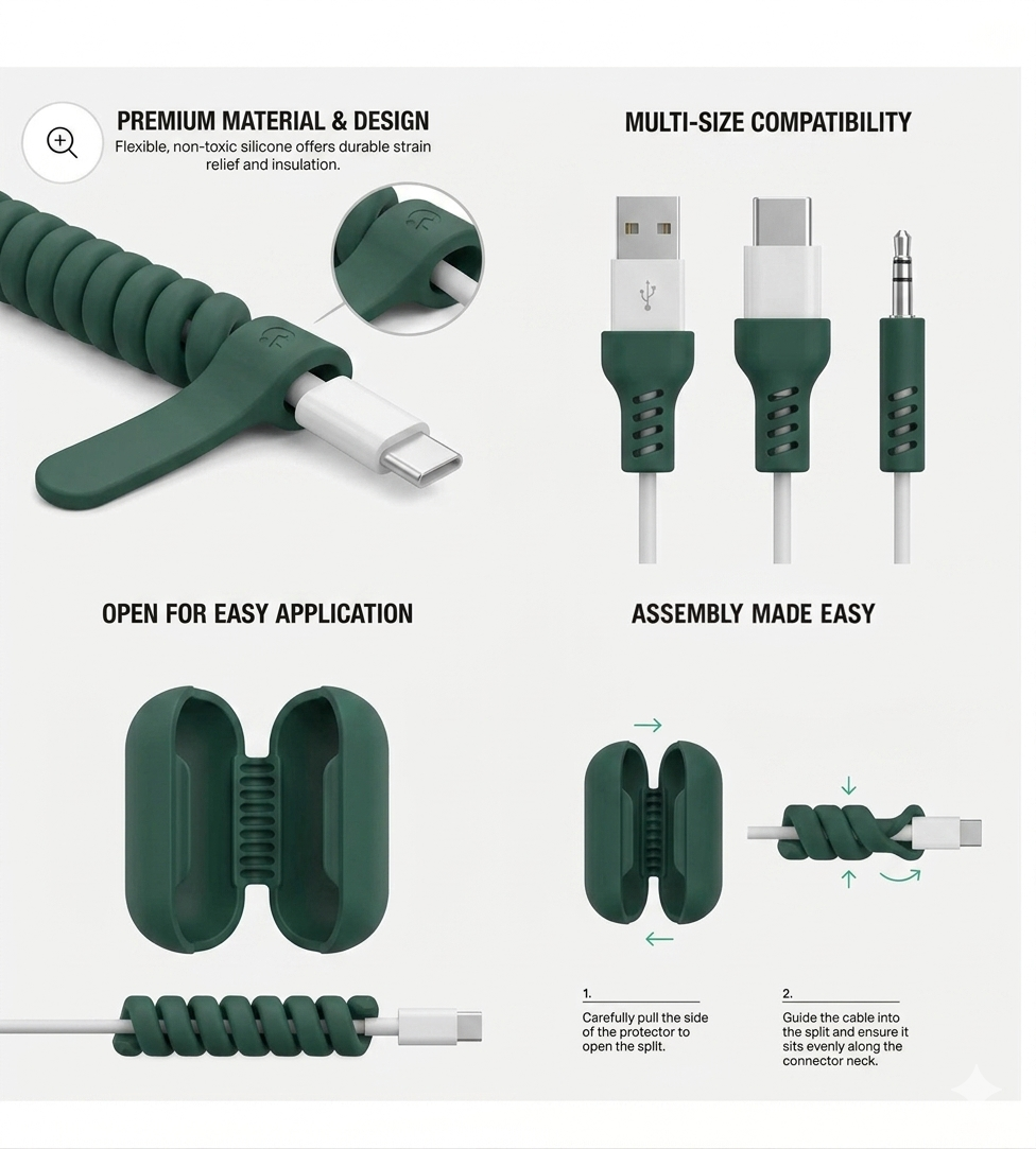 6 in 1 combo - UNI PODS PRO 2 FREE MAGSAFE POWERPACK 10000 MAH FREE 4 IN 1 MULTI CHARGING CABLE with silicon cover with sticky pods with cable protector